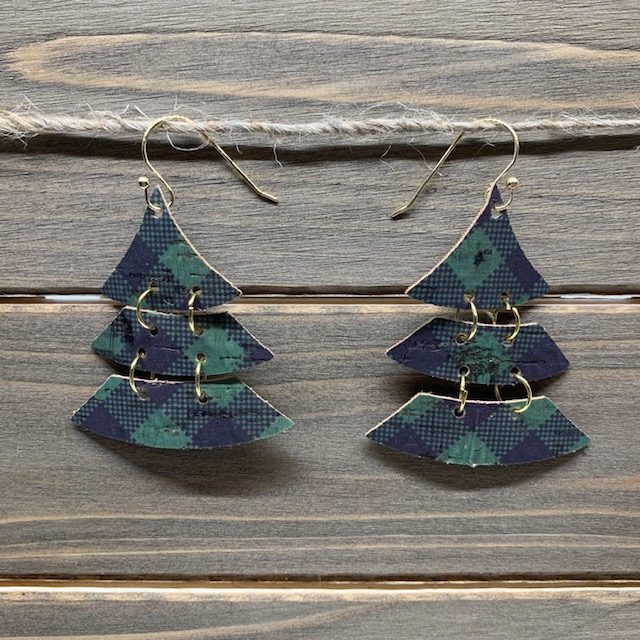 Christmas Tree diy tree earrings