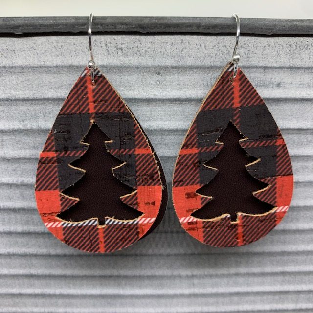 DIY faux leather earrings