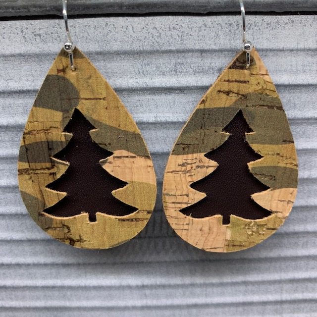 DIY faux leather earrings