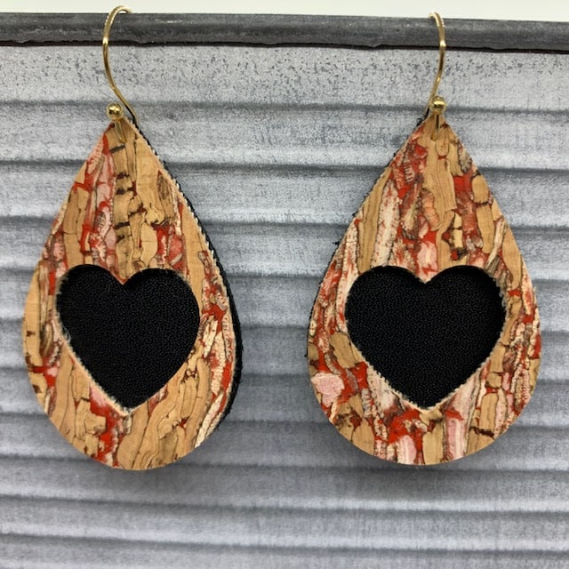 diy heart earrings