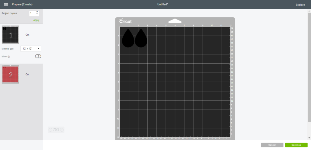 diy faux leather on a Cricut canvas, ready to cut the leather