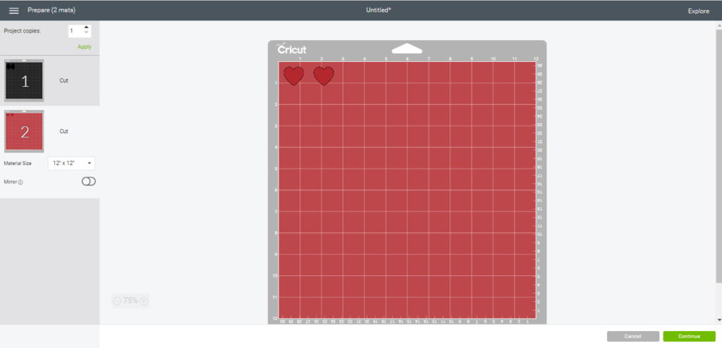 diy faux leather on a Cricut canvas, ready to cut the leather