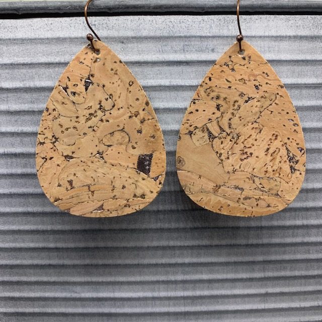 statement earrings made of faux leather using a Cricut machine