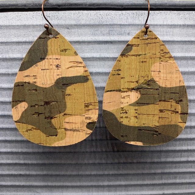 statement earrings made of faux leather using a Cricut machine