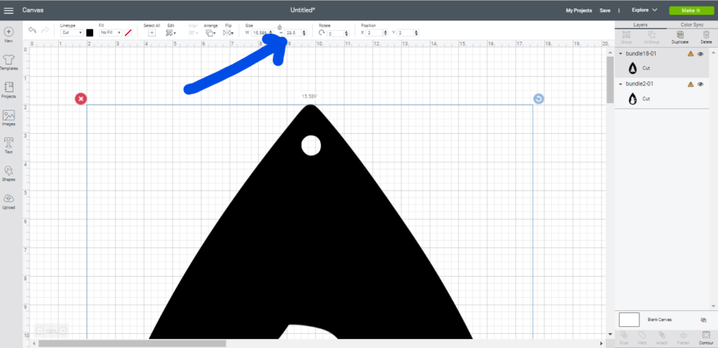 svg file used for wood slice ornaments