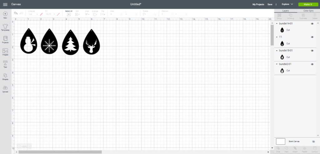 Making wood slide ornaments on a Cricut
