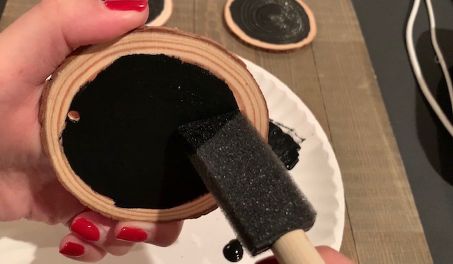 Christmas wood slice ornaments diy