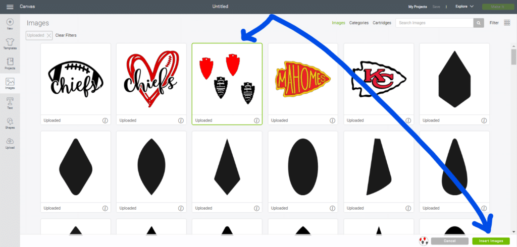 arrowhead svg file for KC Chiefs earrings