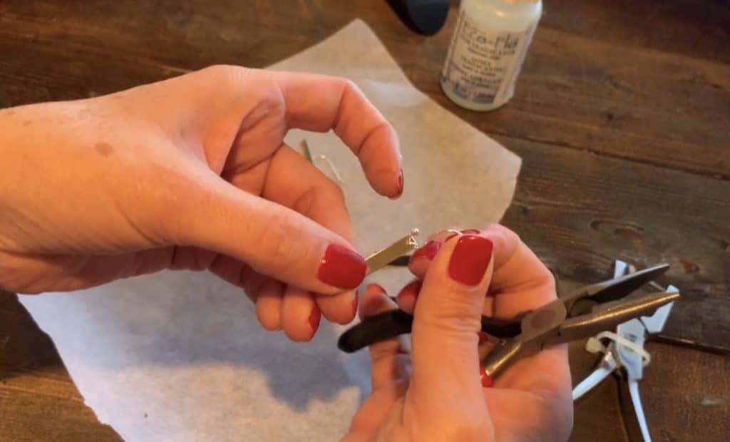 Add metal to diy earring hook