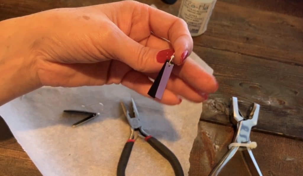 diy bar leather earring