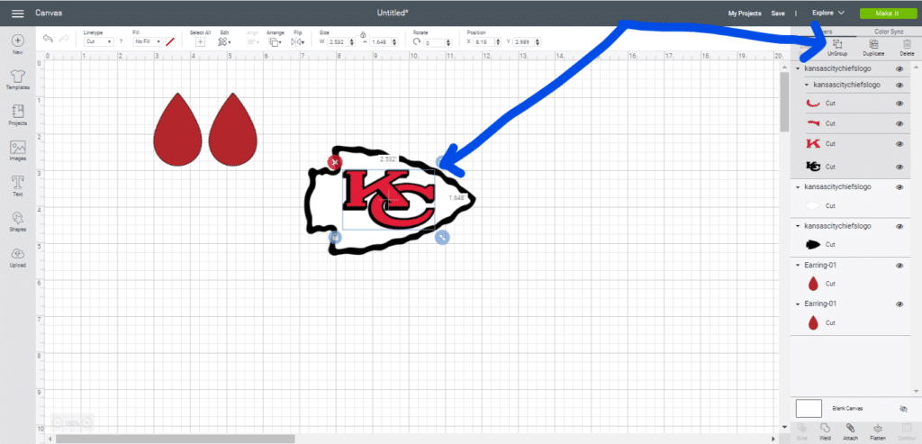 Ungroup image for diy faux leather earrings