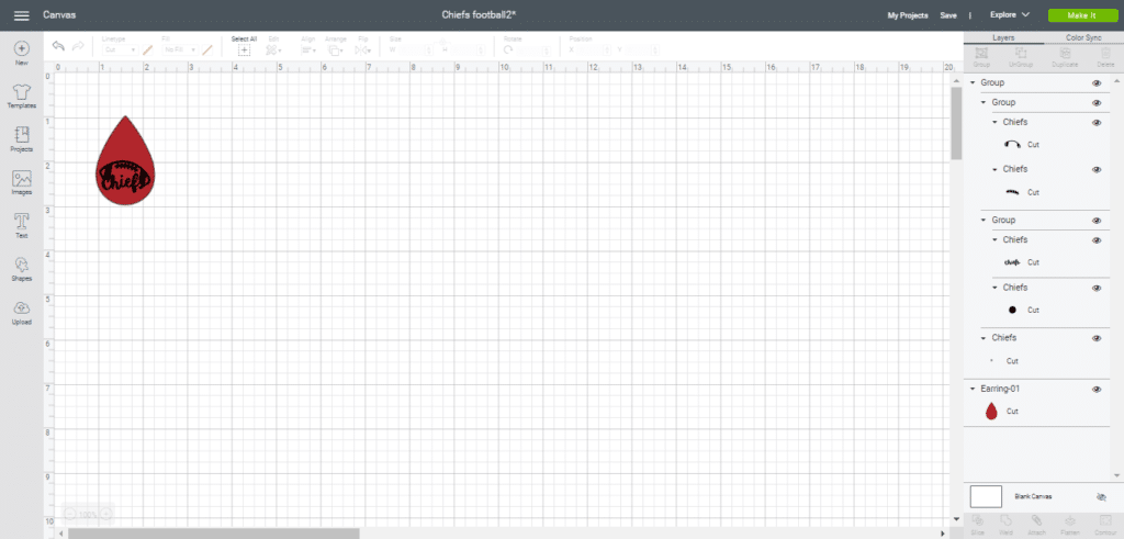 kc chiefs diy earrings