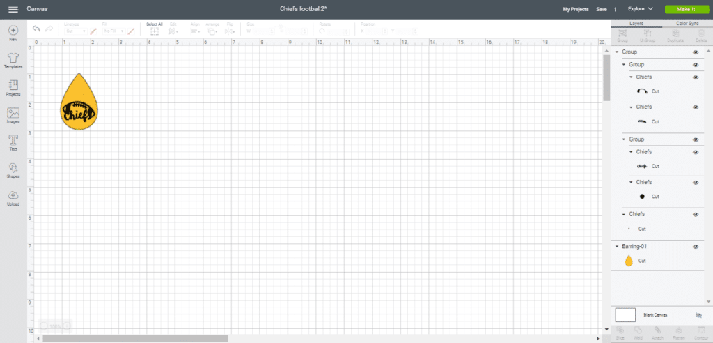 kc chiefs diy earrings