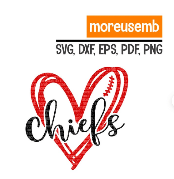 Chiefs heart svg file