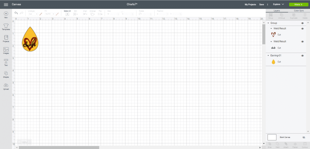 Chiefs leather earrings diy