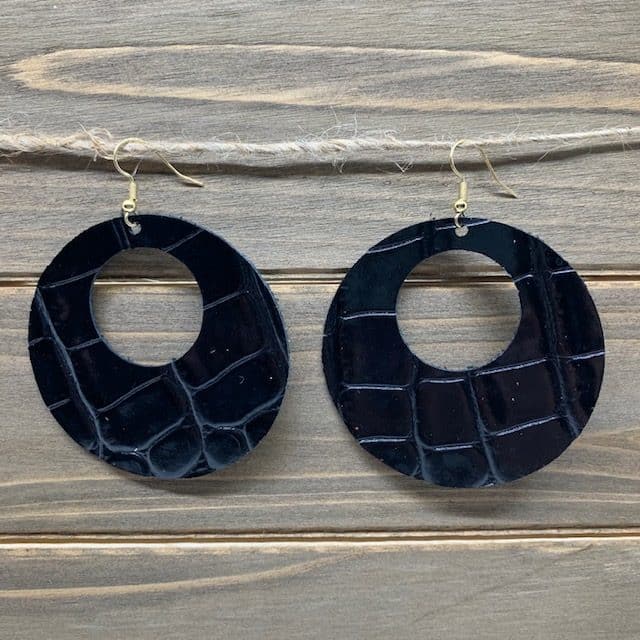 leather circle earrings diy