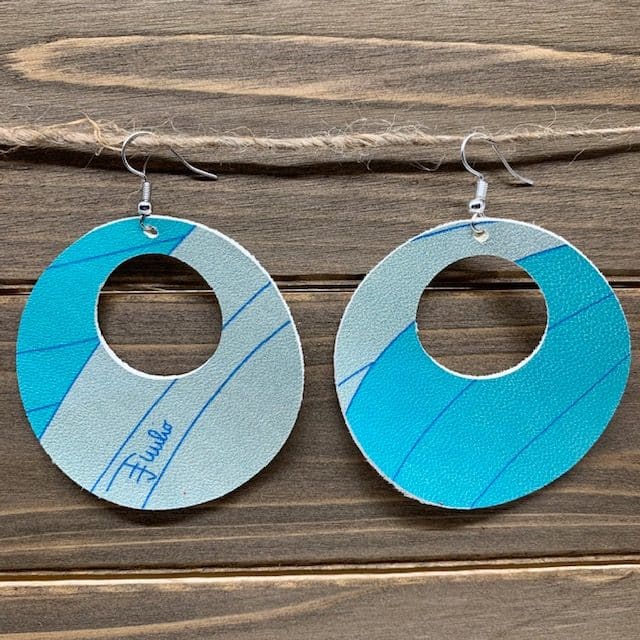 leather circle earrings diy
