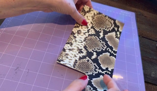 genuine leather with snakeskin design for diy leather earrings