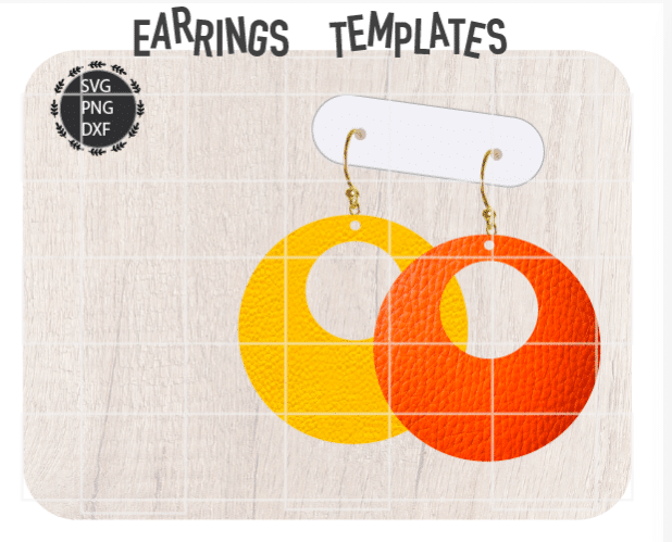 large circle svg earrings file