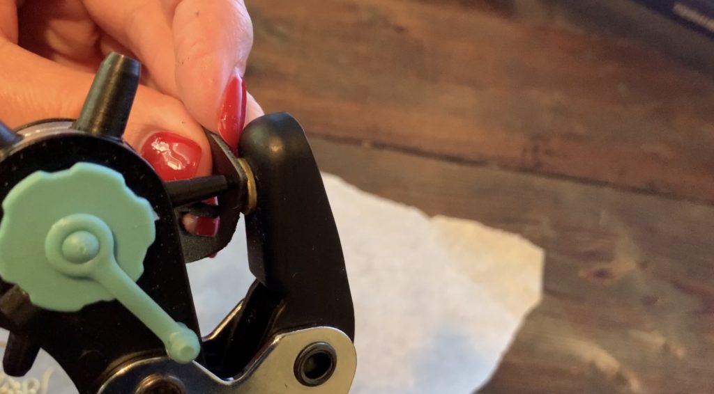 Punching holes in leather diy earrings for making LOVE earrings diy