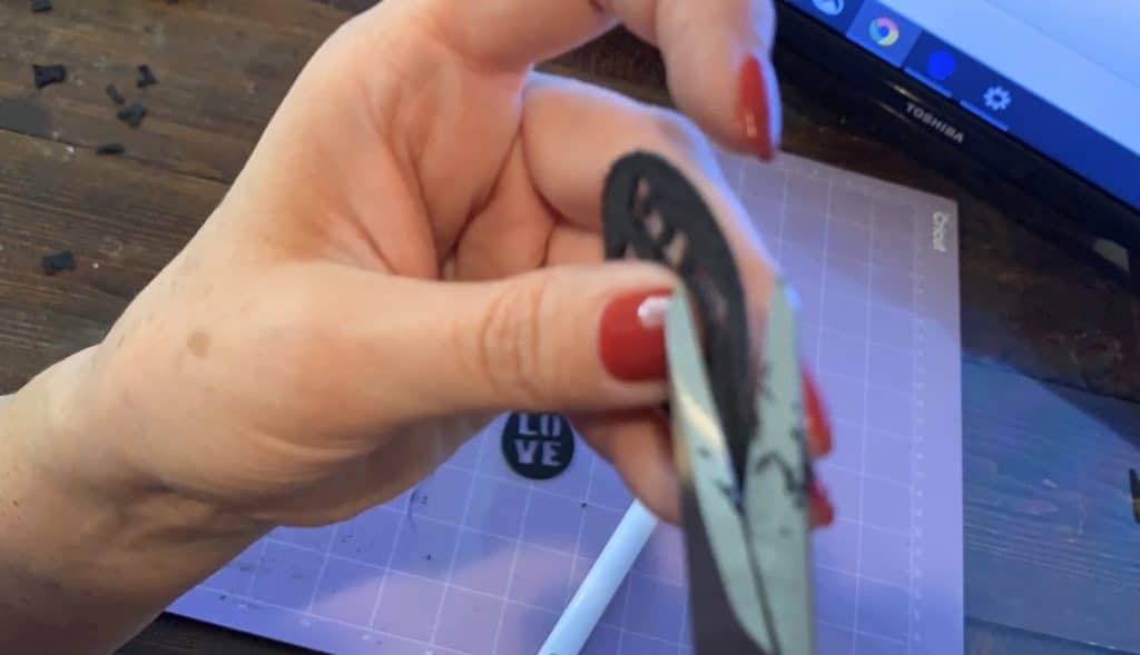 trim fuzz off of leather earrings