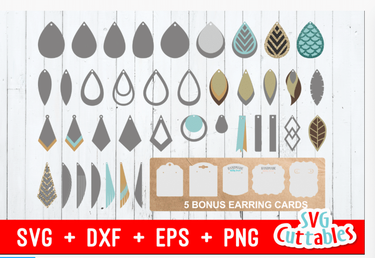 SVG Cuttables Earring SVG Bundle