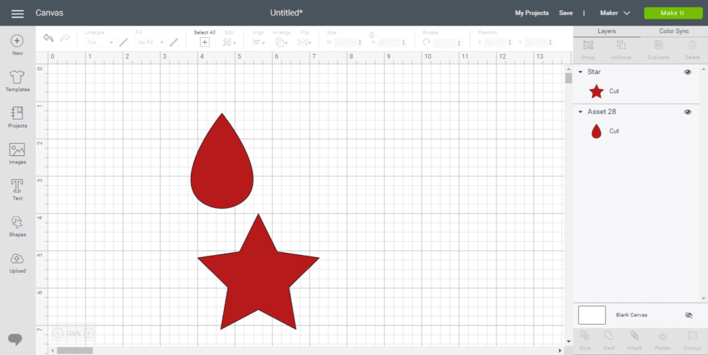 shapes to make diy earrings on Cricut