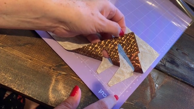 fringe earrings cut on the Circut mat