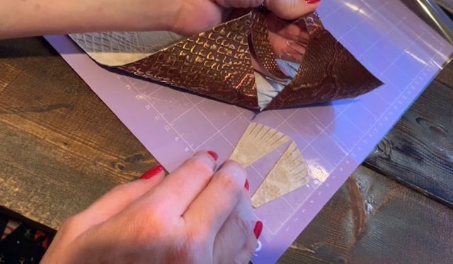 fringe earrings cut on the Circut mat