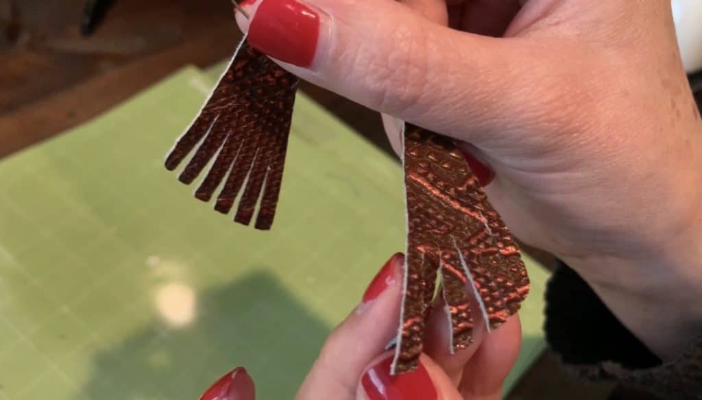 fringe leather earrings diy