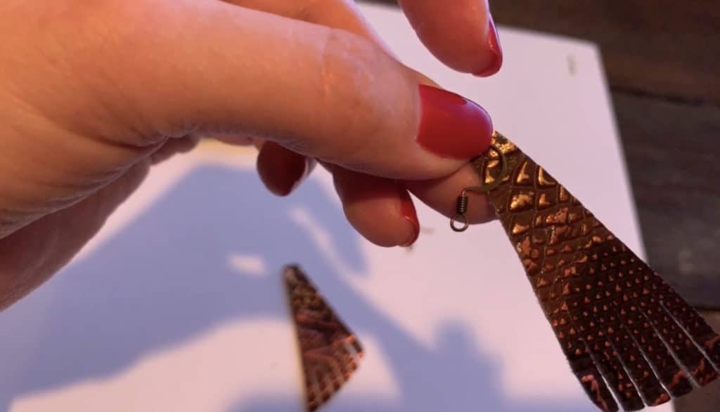 hook for fringe leather earrings diy