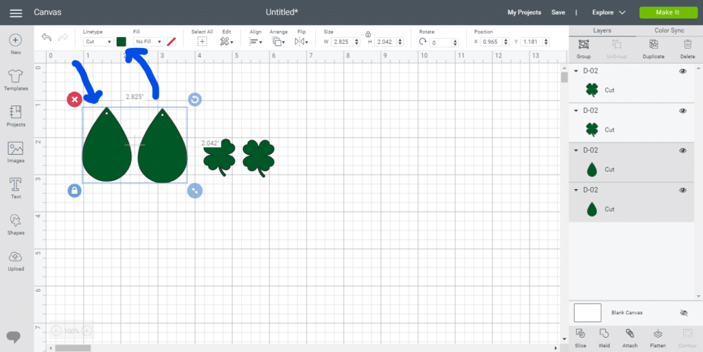 Changing color of leather diy earrings