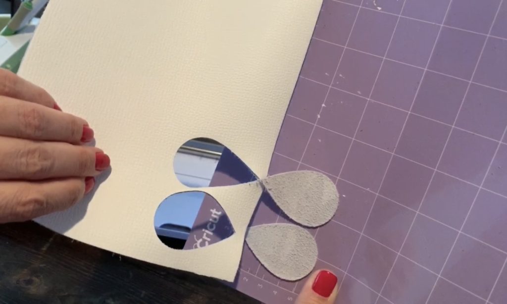 Cutting leather sheet on A cricut Explore