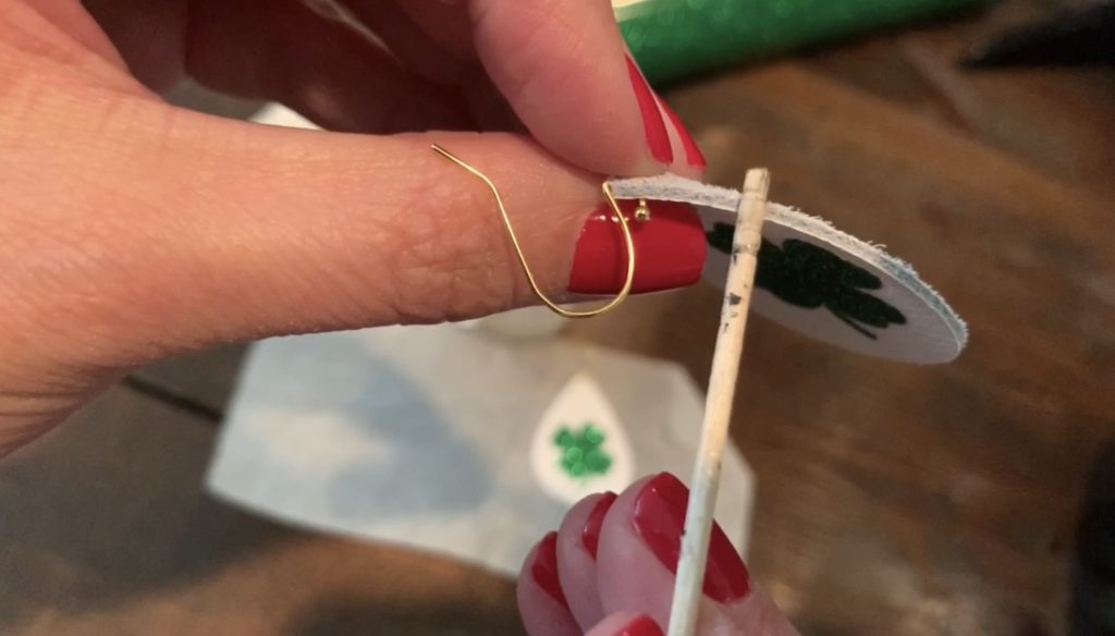 smoothing the edges of cut leather