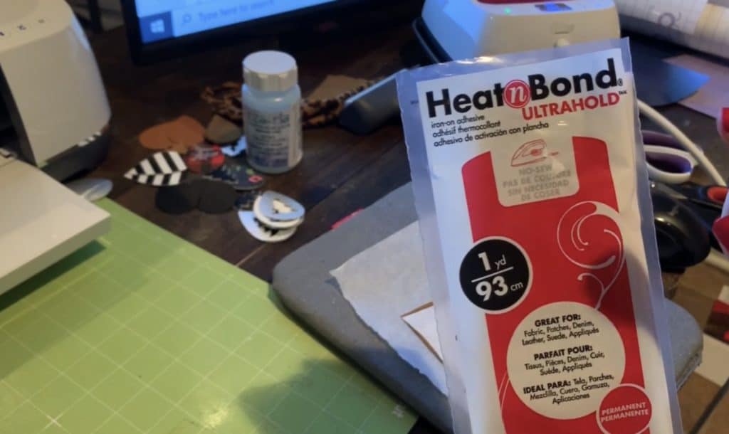 Applying Heat and Bond to the Back of Faux leather