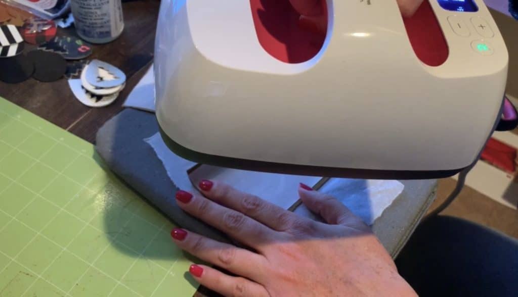 Applying Heat and Bond to the Back of Faux leather