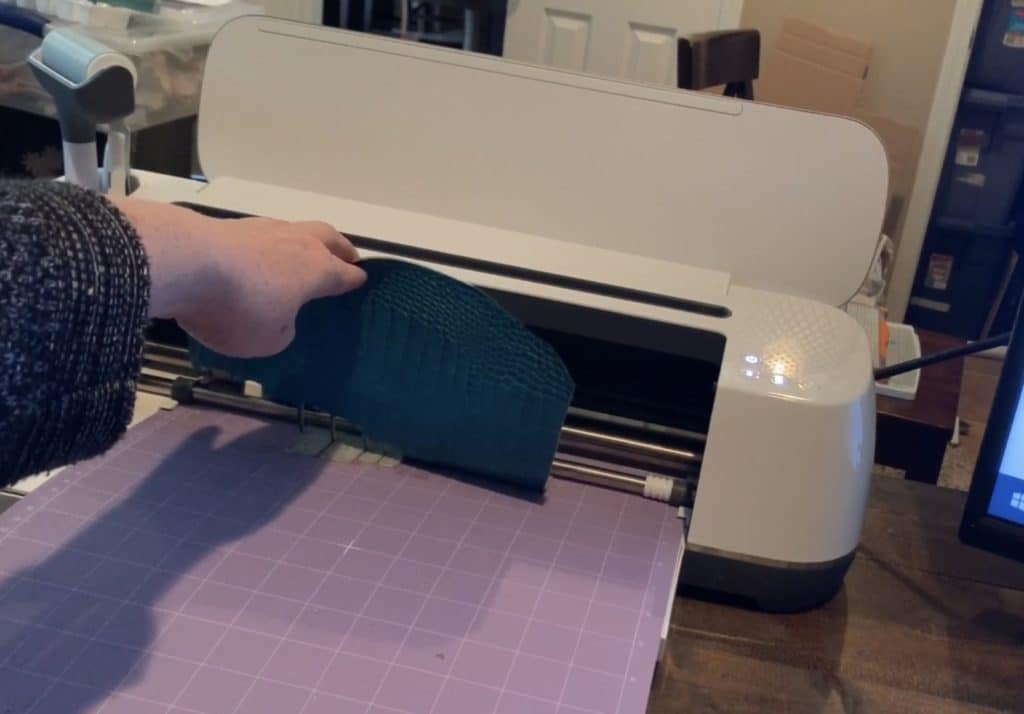 checking to see if leather cut thorugh