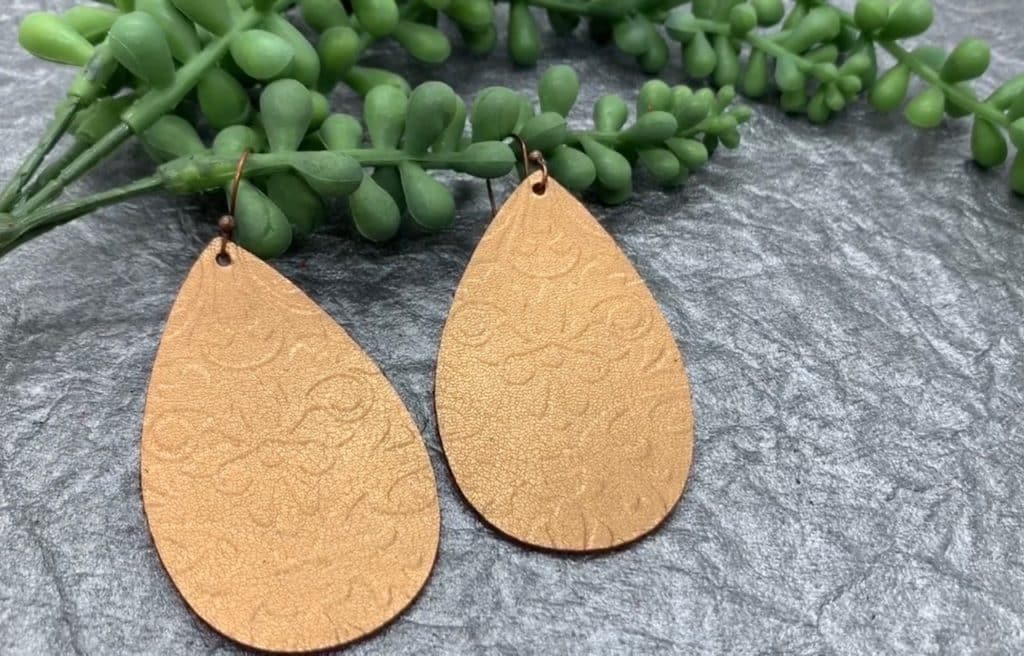 embossed leather earrings diy