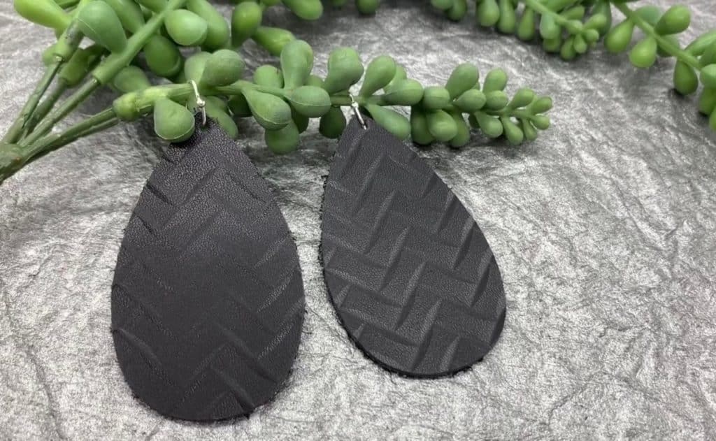 embossed leather earrings diy