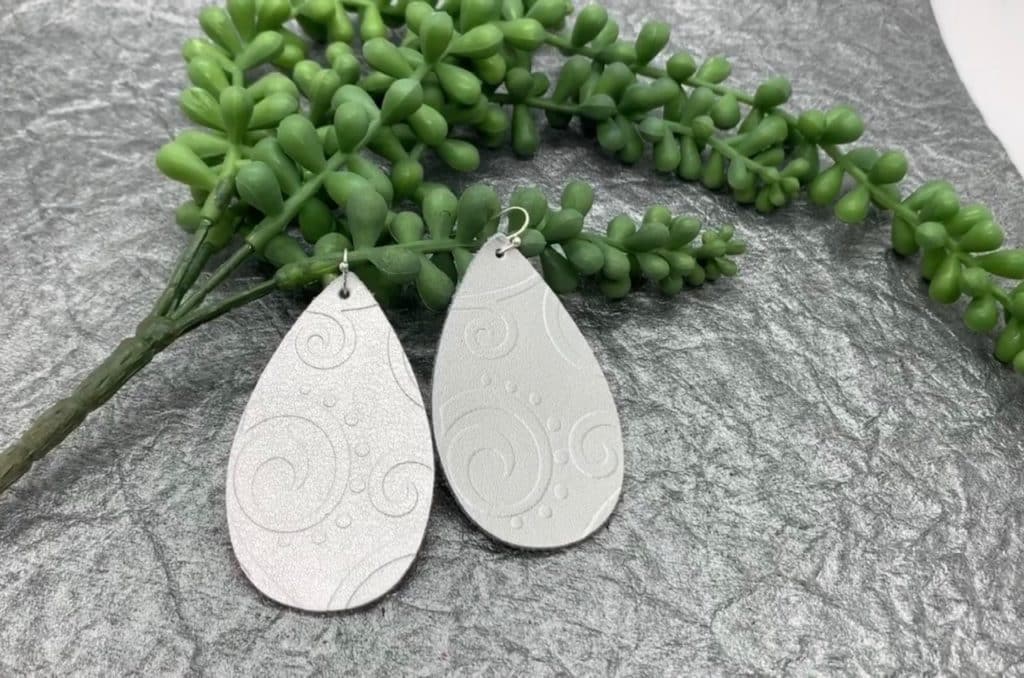 embossed leather earrings diy