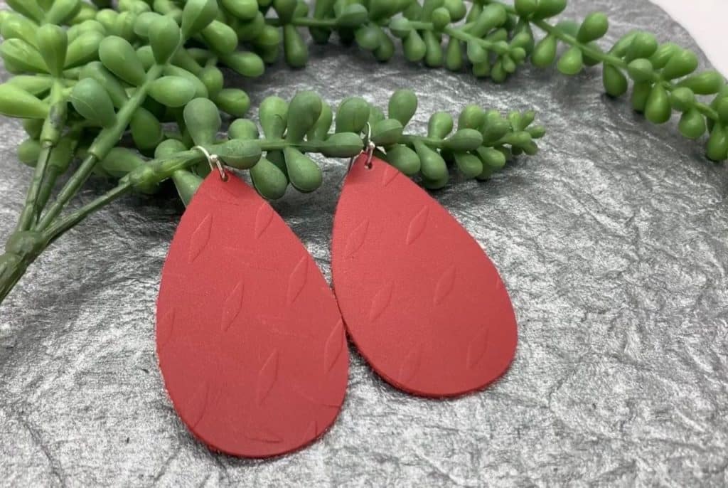 embossed leather earrings diy