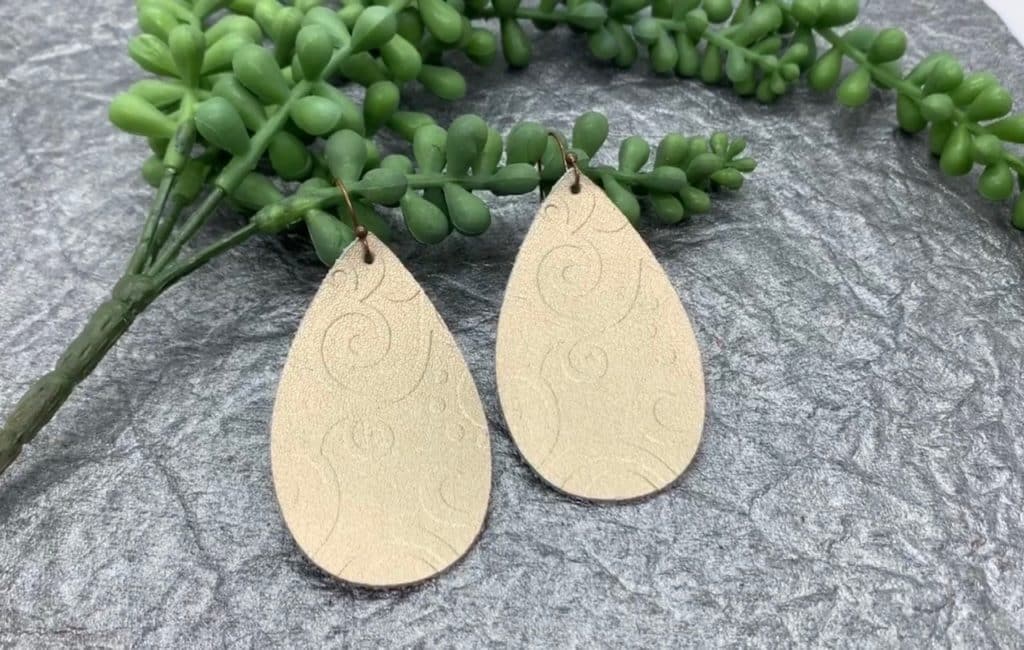 embossed leather earrings diy