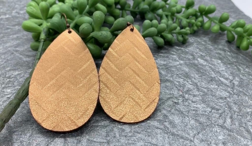 embossed leather earrings diy