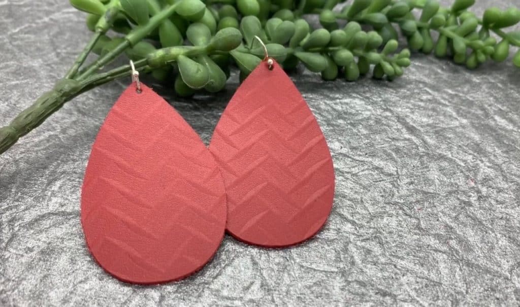 embossed leather earrings diy