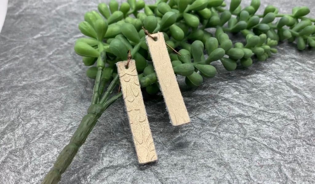 embossed leather earrings diy