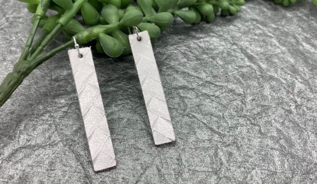 embossed leather earrings diy