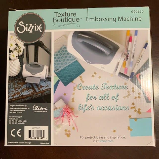Sizzix Texture Botuque Embossing Machine