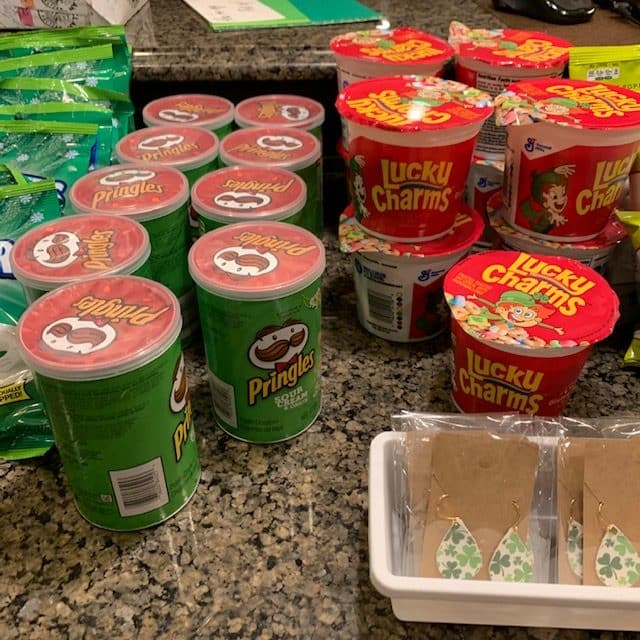 Green food ideas for St. Patrick's Day care package