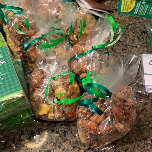 Green food ideas for St. Patrick's Day care package