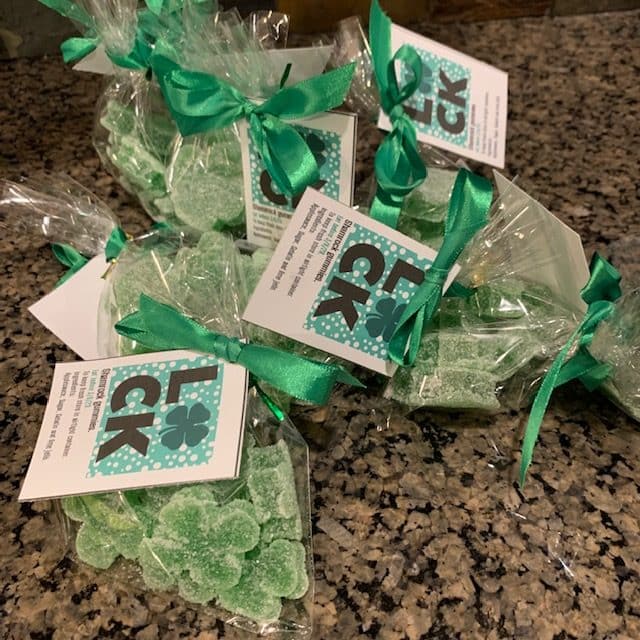 Green food ideas for St. Patrick's Day care package